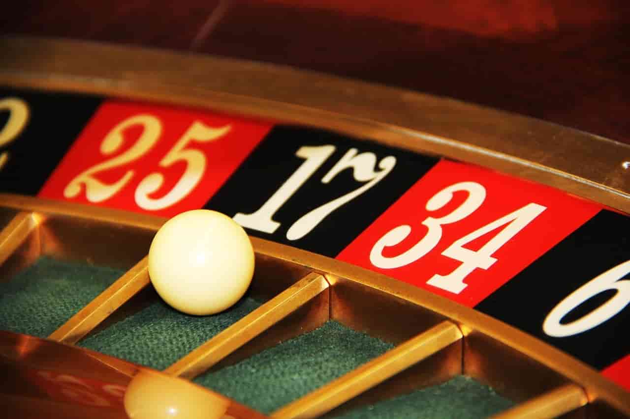 roulette ball on number 17